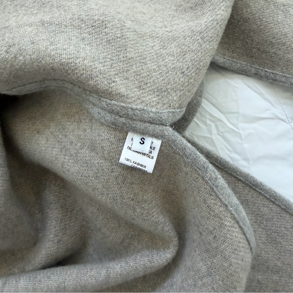Alonpi Cashmere Cardigan with Scarf Gray Beige 100% Cashmere Luxury - Picture 6 of 9